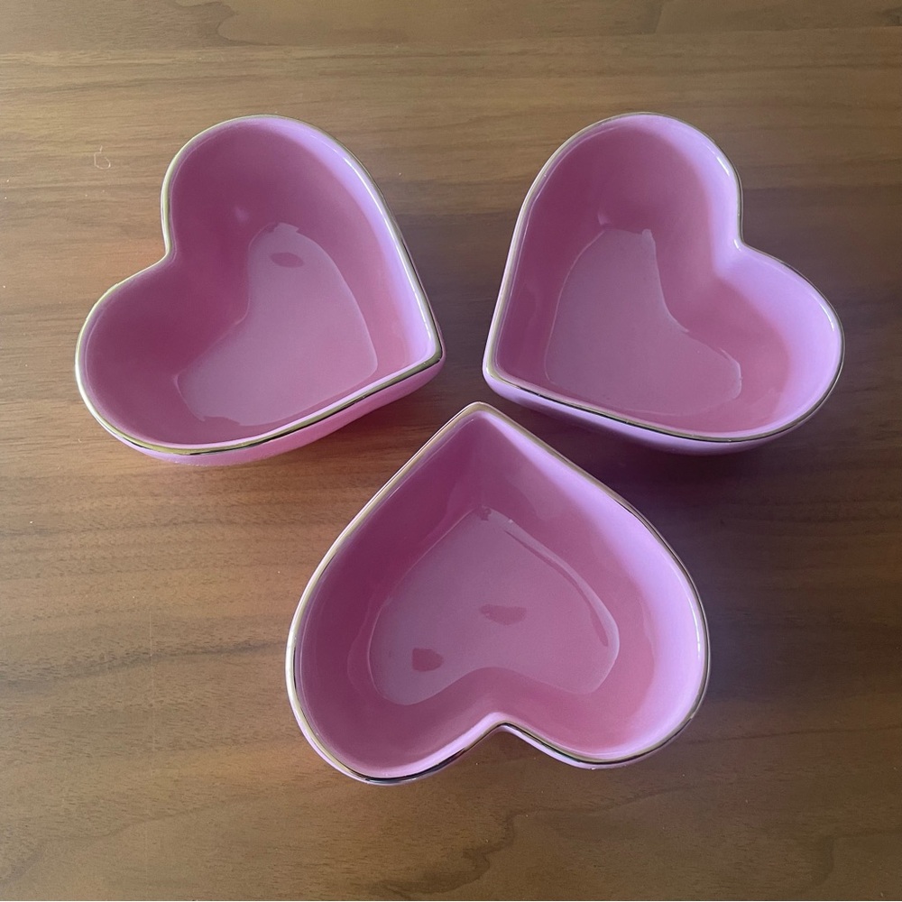 Pink Heart Bowls Valentine Target Threshold Set of 3